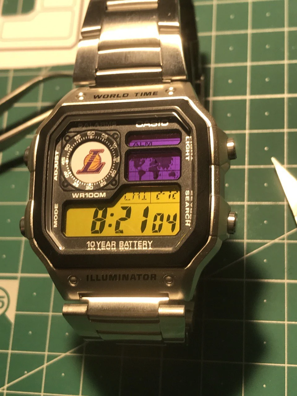 Custom Casio AE-1200 (Royale), Los Angeles Lakers mod