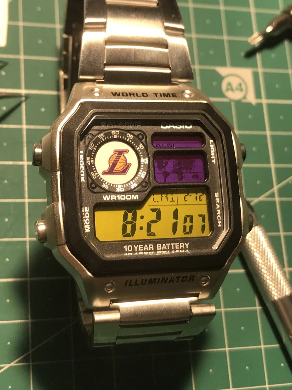 Custom Casio AE-1200 (Royale), Los Angeles Lakers mod