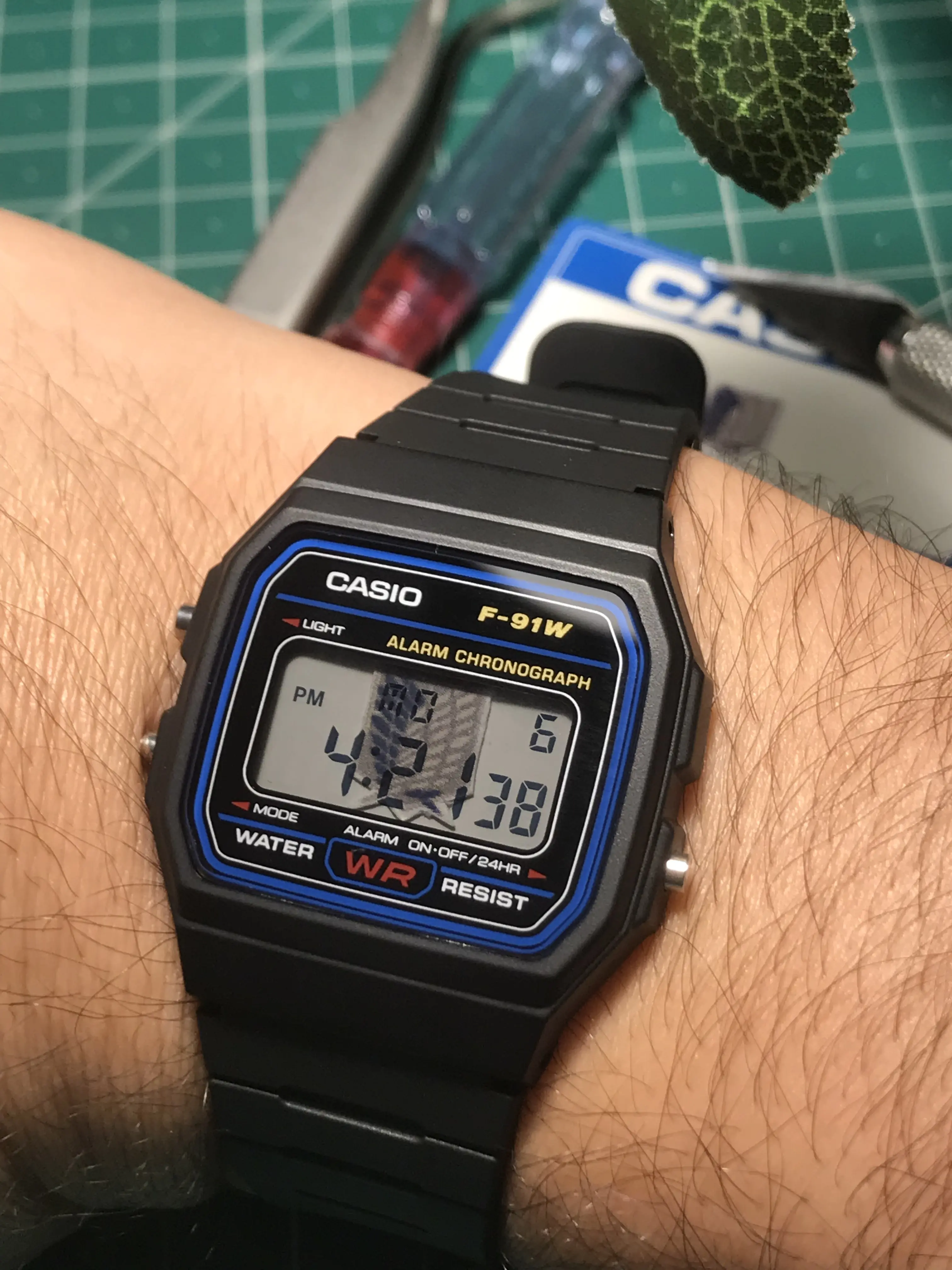 Custom Casio F91W Modded - Attack On Titan - Survey Corps - Wings of Freedom - Multi-Layer Parallax Display